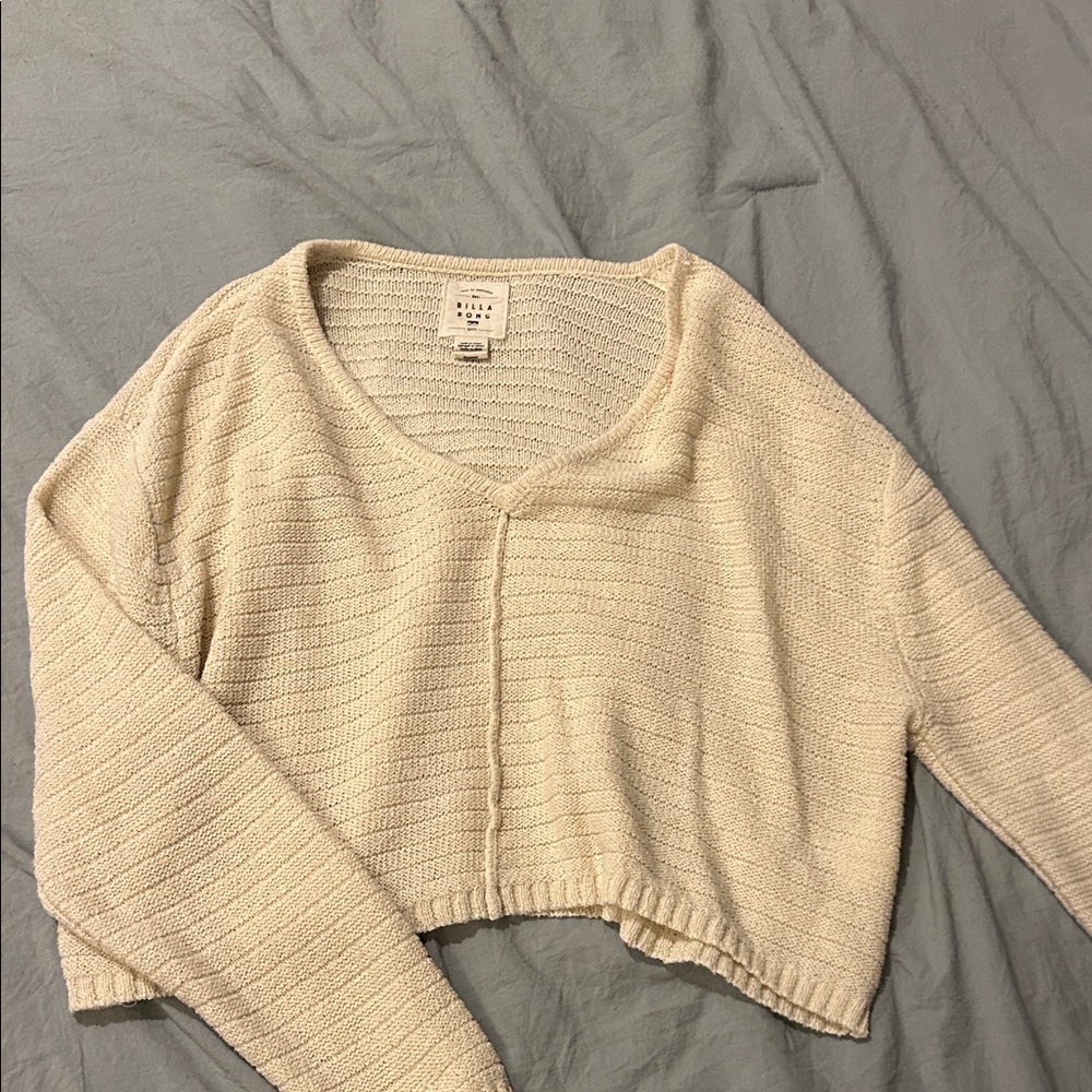Billabong Cream V-Neck Sweater